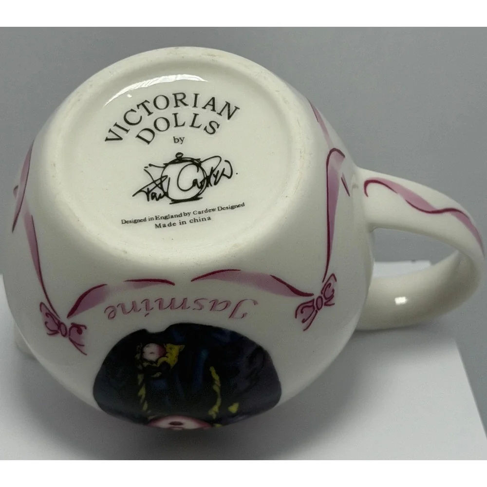 Paul Cardew Victorian Dolls Jasmine Creamer Pitcher Ceramic White Pink England